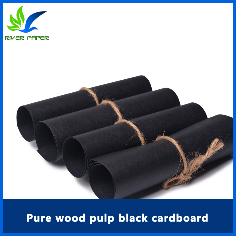 Pure wood pulp black cardboard 80-550g